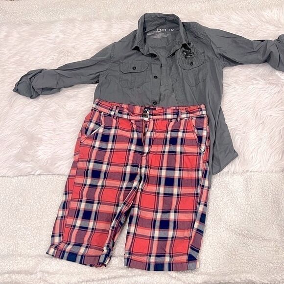 5 Bundle boys Medium clothing shirts and shorts, swim short size 12/14 boys - Picture 6 of 10